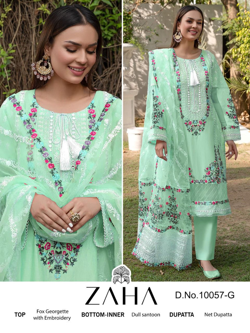 Zaha Zainab Chottani 10057 G Georgette With Heavy Embroidery Work Stylish Designer Party Wear Salwar Kameez