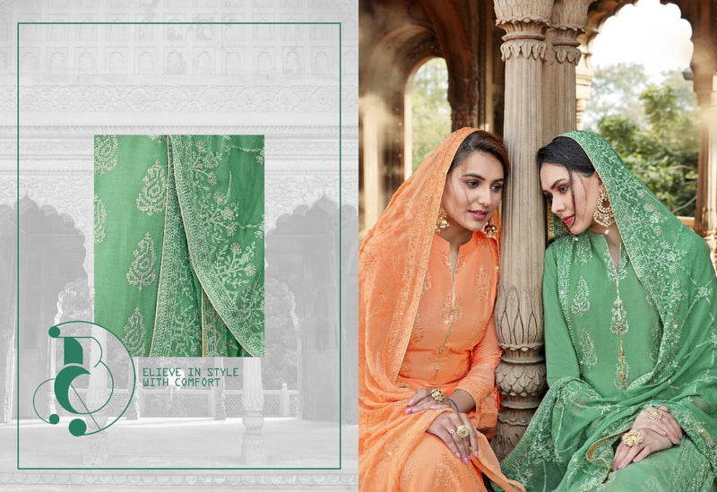 Kala Fashion Zalak Pure Fabric With Embroidery Work Salwar Suit In Maslin