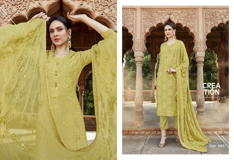 Kala Fashion Zalak Pure Fabric With Embroidery Work Salwar Suit In Maslin
