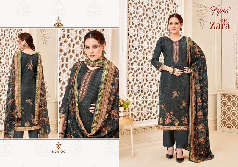 Fyra Zara Pashmina With Fancy Printed Work Stylish Designer Party Wear Salwar Kameez