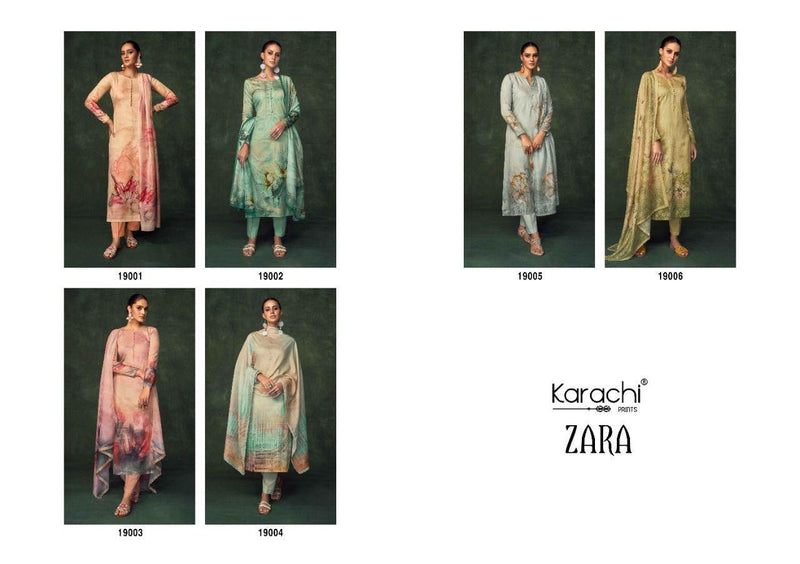 Kesar Karachi Prints Zara Jam Satin Digital Printed Party Wear Salwar Suits