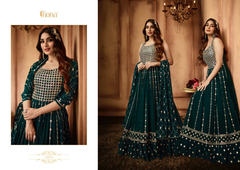 Fiona Zara First Look Georgette With Beautiful Embroidery Work Stylish Designer Festive Wear Attractive Look Long Gown