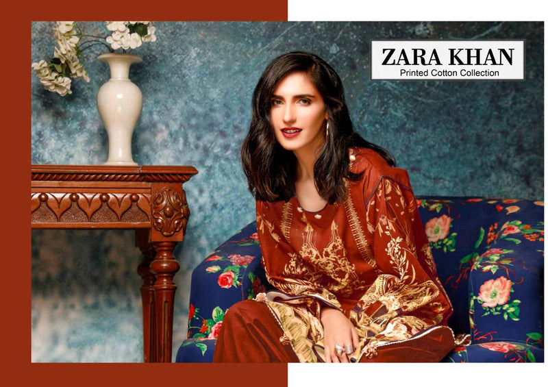 Zara Khan Karachi Printed Cotton Daily Wear Salwar Kameez