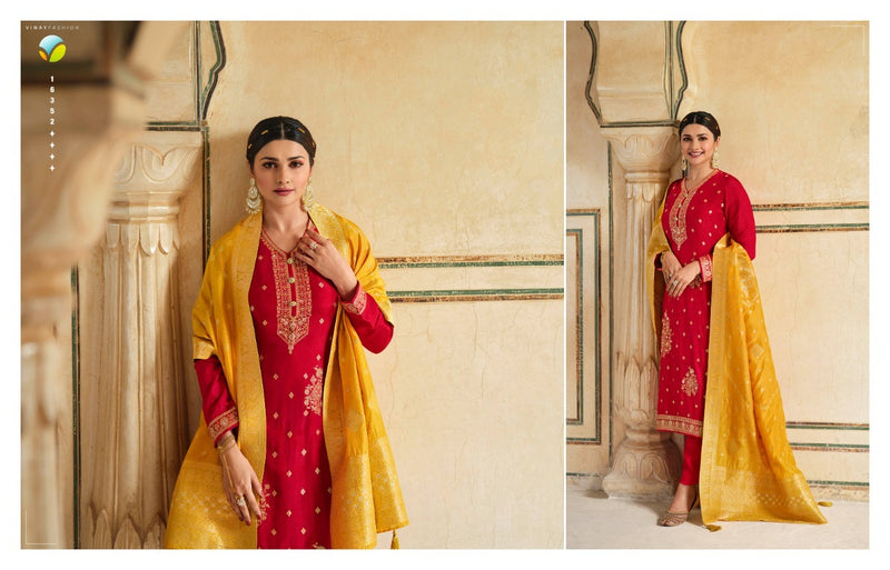 Vinay Fashion Kaseesh Zardosi 4 Dola Jacquard Designer Salwar Suits