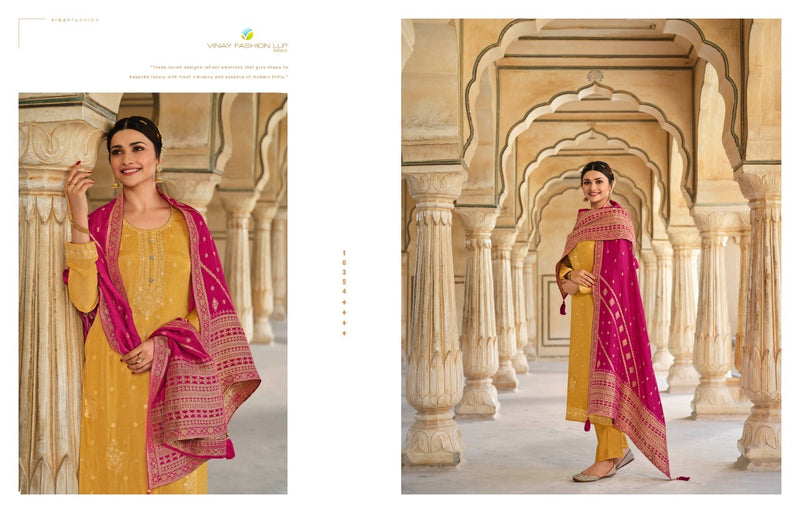 Vinay Fashion Kaseesh Zardosi 4 Dola Jacquard Designer Salwar Suits