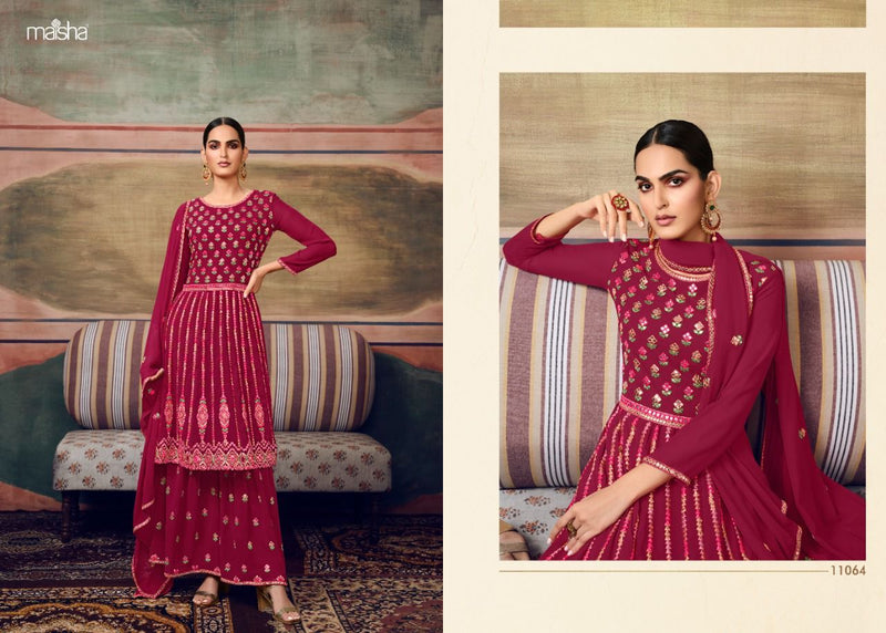 Maisha Zareen Georgette Designer Party Wear Salwar Kameez With Heavy Embroidery Work