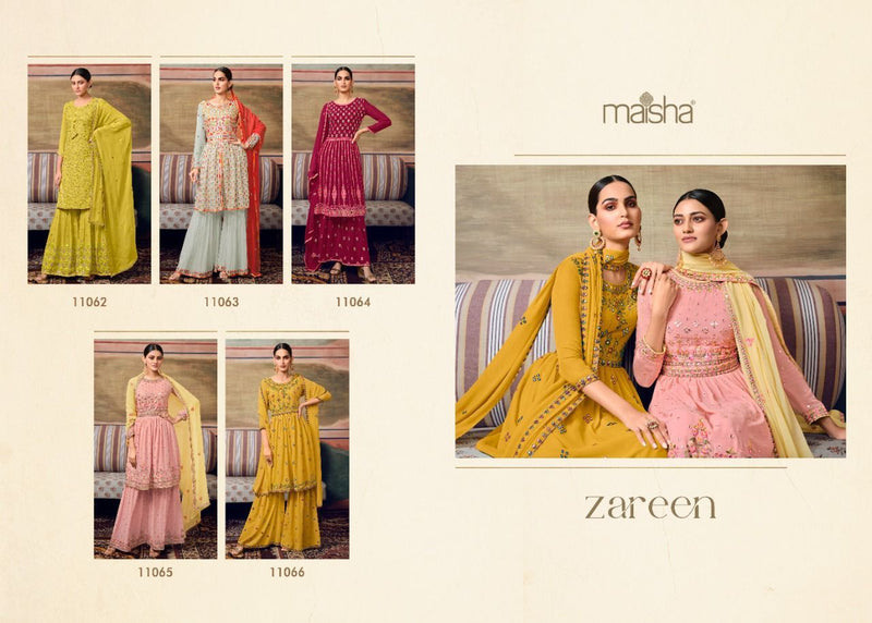 Maisha Zareen Georgette Designer Party Wear Salwar Kameez With Heavy Embroidery Work