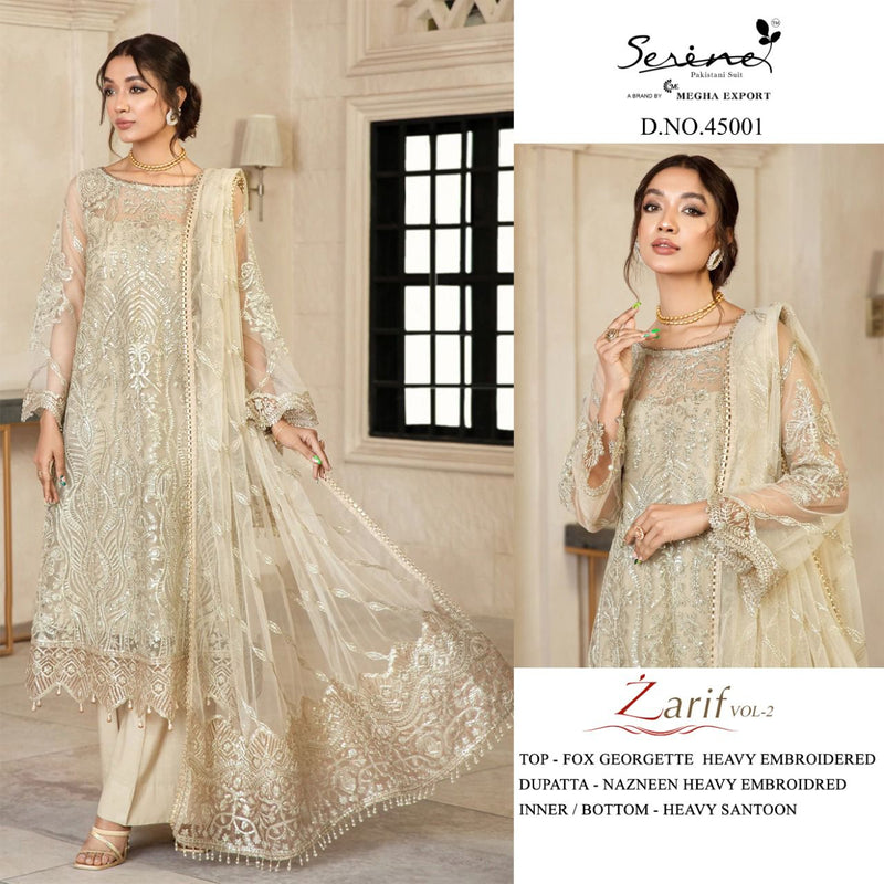 Serene Zarif Vol 2 Fox Georgette Designer Pakistani Style Party Wear Salwar Suits