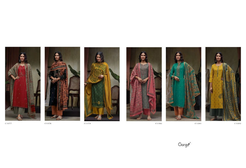 Ganga Zemira Pashmina With Fancy Printed Work Stylish Designer Classic Look Salwar Suit