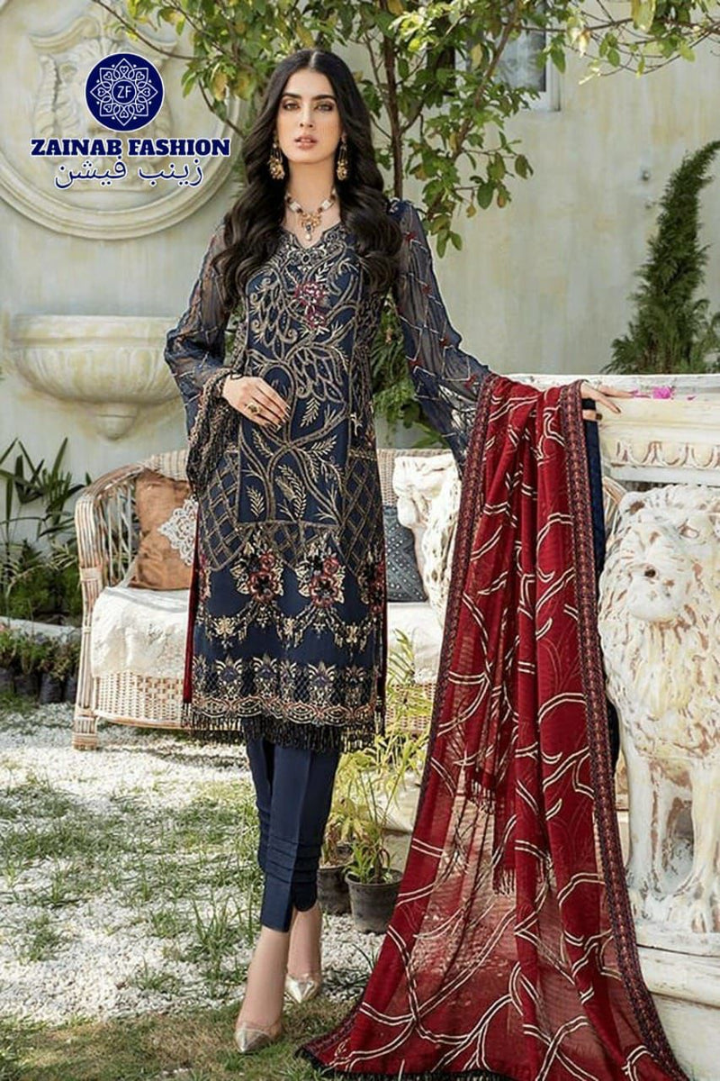 Zainab Fashion Zf 108 Georgette Designer Pakistani Style Party Wear Salwar Kameez