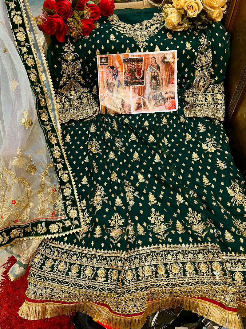 Ziaaz Designs Zseries Gown Vol 3 Georgette Wedding Wear Salwar Suits