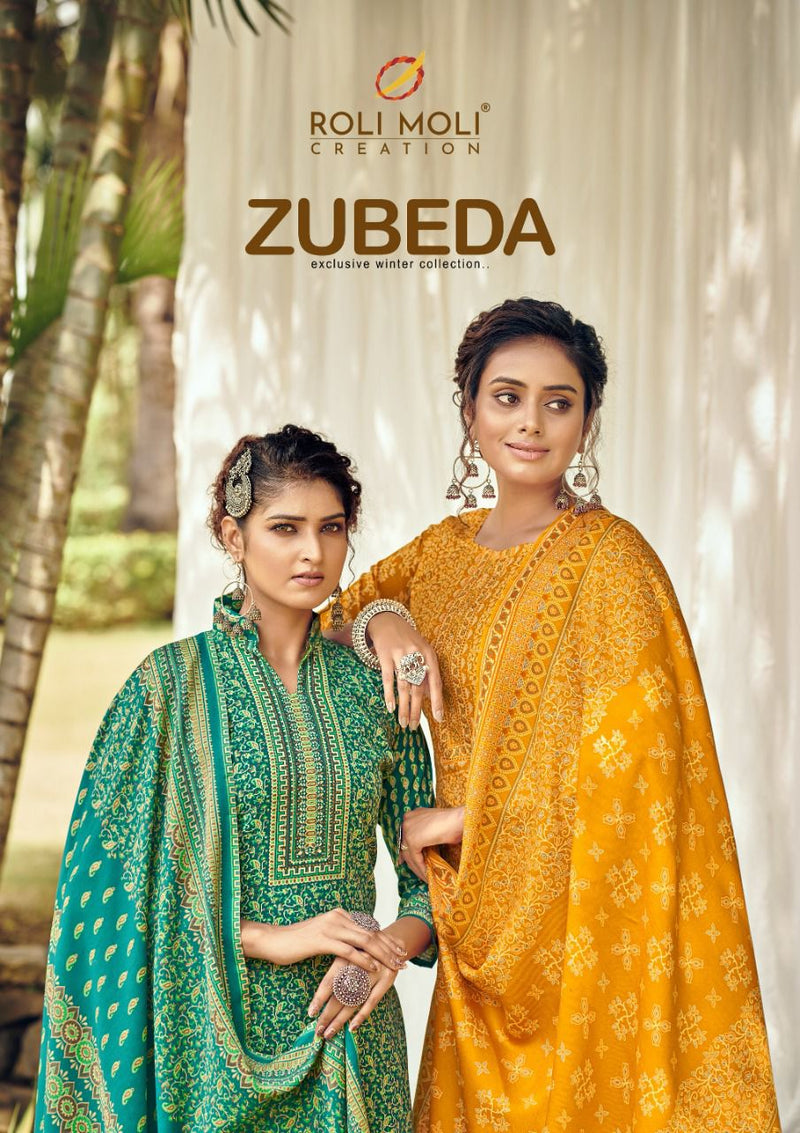 Roli Moli Creation Zubeda Pashmina With Heavy Printed Work Stylish Designer Festive Wear Salwar Kameez