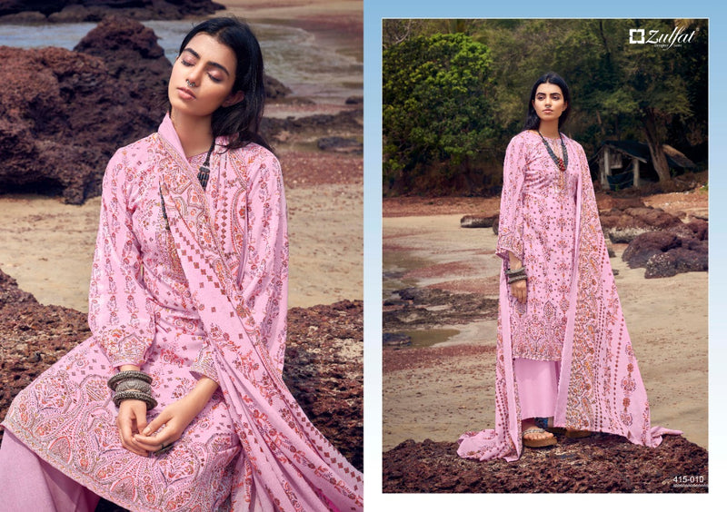 Zulfat Designer Suits Maria Cotton Fancy Printed Festive Wear Salwar Kameez