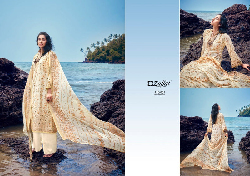 Zulfat Designer Suits Maria Cotton Fancy Printed Festive Wear Salwar Kameez