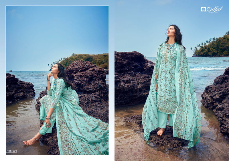 Zulfat Designer Suits Maria Cotton Fancy Printed Festive Wear Salwar Kameez