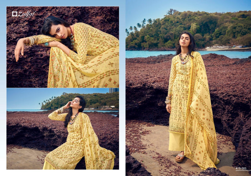 Zulfat Designer Suits Maria Cotton Fancy Printed Festive Wear Salwar Kameez