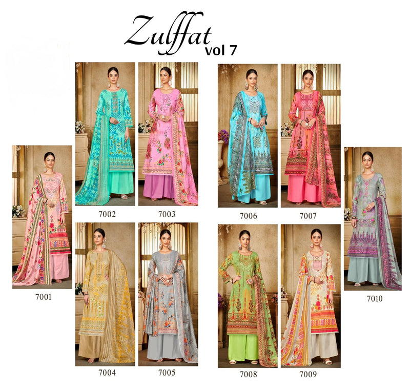 Yashika Trends Zulffat Vol 7 Pure Lawn Cotton Printed Designer Salwar Kameez