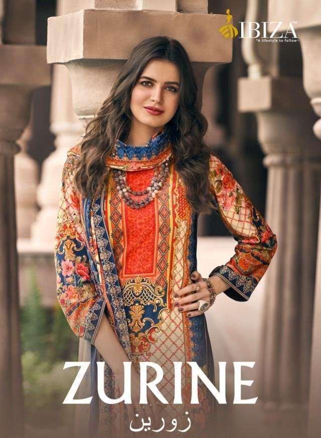 Ibiza Zurine Velvet With Printed Work Stylish Designer Pakistani Party Wear Salwar Kameez