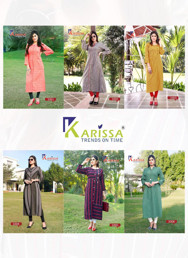 Karissa Zoomree Liva Quality Premium Rayon Kurti Collection In Rayon