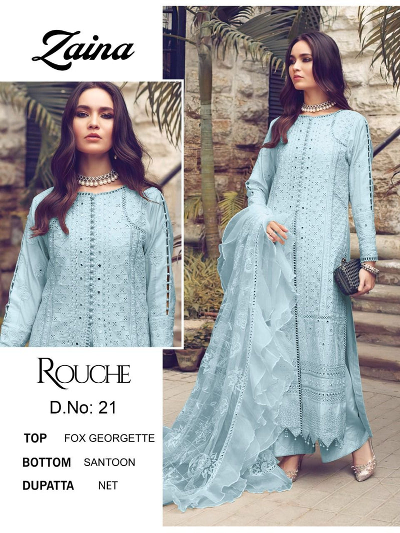 Zaina Vol 2 Faux Georgette With Heavy Embroidery Kurti