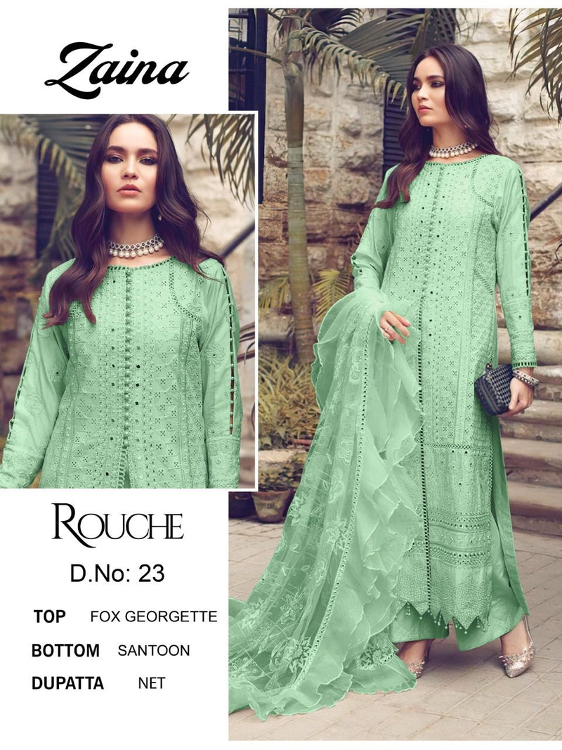 Zaina Vol 2 Faux Georgette With Heavy Embroidery Kurti