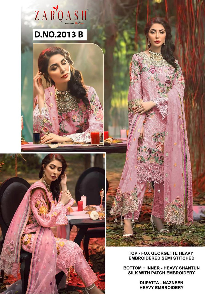 Zarqash Adans Hits Fox Georgette With Heavy Embroidery Work Exclusive Wedding Wear Salwar Kameez With Dupatta