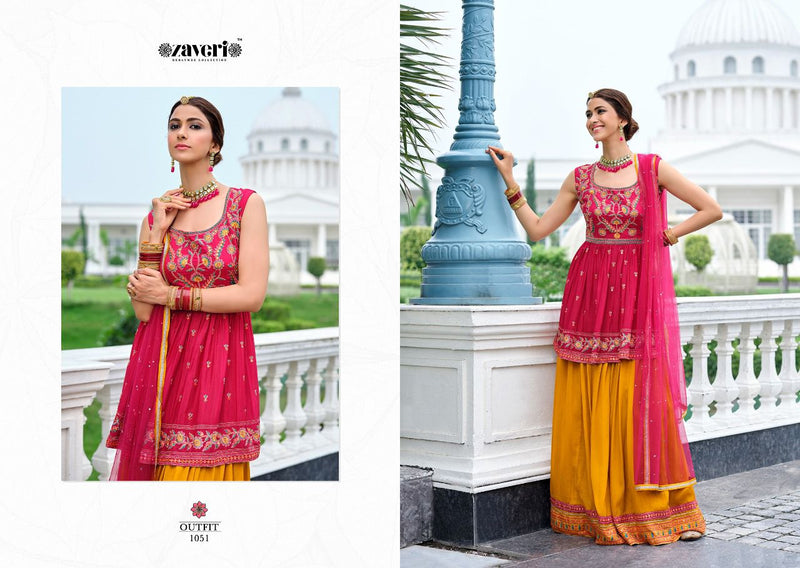 Zaveri Woman Beauty Outfit Vol 2 Dno 1051 Viscose Georgette Heavy Designer Wedding Wear Salwar Kameez