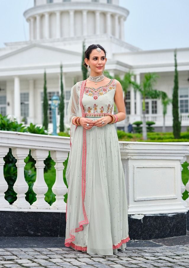 Zaveri Woman Beauty Outfit Vol 2 Dno 1053 Viscose Georgette Heavy Designer Wedding Wear Salwar Kameez