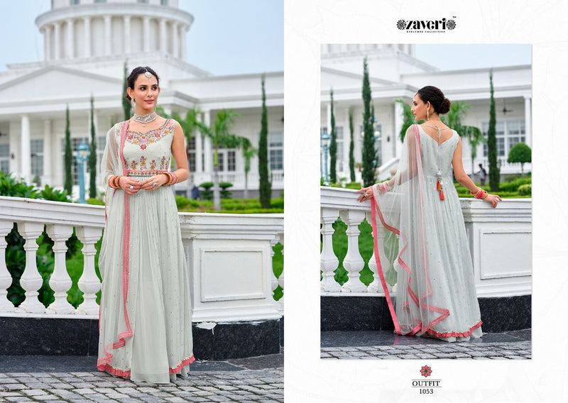Zaveri Woman Beauty Outfit Vol 2 Dno 1053 Viscose Georgette Heavy Designer Wedding Wear Salwar Kameez