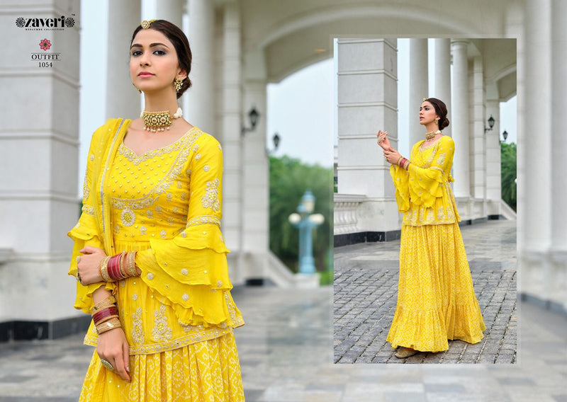 Zaveri Woman Beauty Outfit Vol 2 Dno 1054 Viscose Georgette Heavy Designer Wedding Wear Salwar Kameez