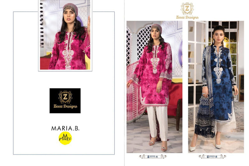 Ziaaz Design M Print Maria B Cotton With Printed Exclusive Designer Casual Wear Salwar Suits