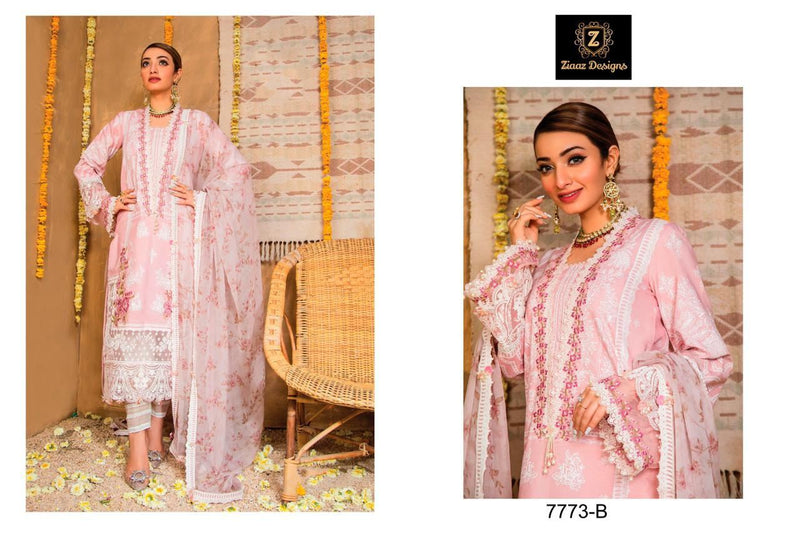 Ziaz Designs Anaya Viva Vol 1 Cotton With Embroidery Work Fancy Pakistani Style Salwar Kameez With Dupatta