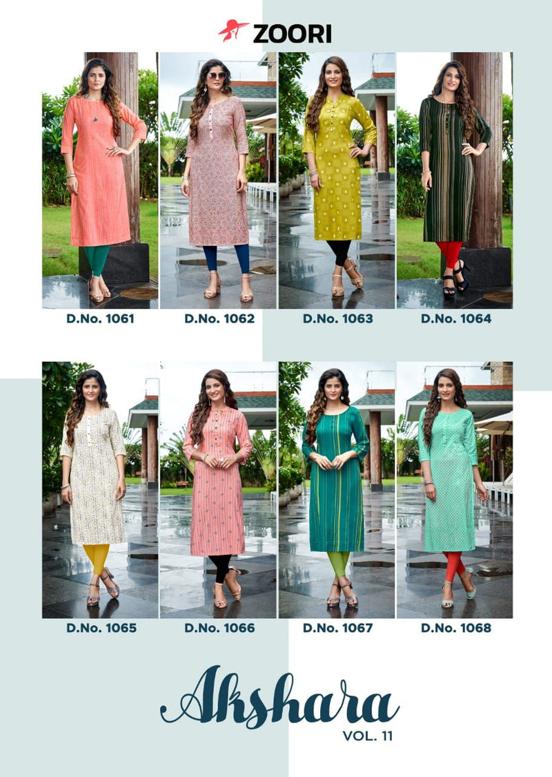 Zoori Akshara Vol 11 Rayon Fancy Designer Salwar Suit