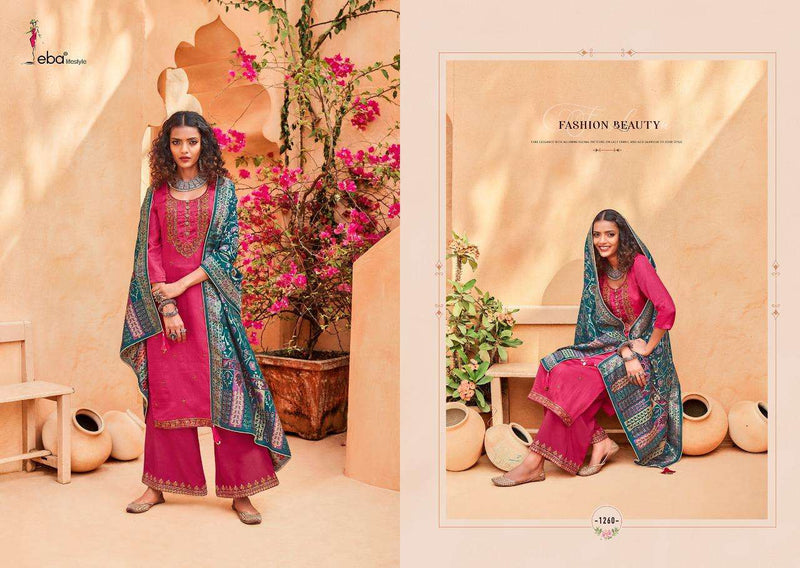 Zora By Eba Lifestyle Silk With Embroidery Work Fancy Casual Wear Pakistani Salwar Suits