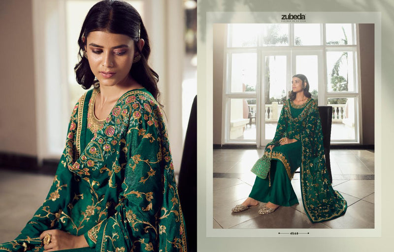 Zubeda Avani Chinon With Embroidery Work Heavy Designer Partywear Salwar Kameez