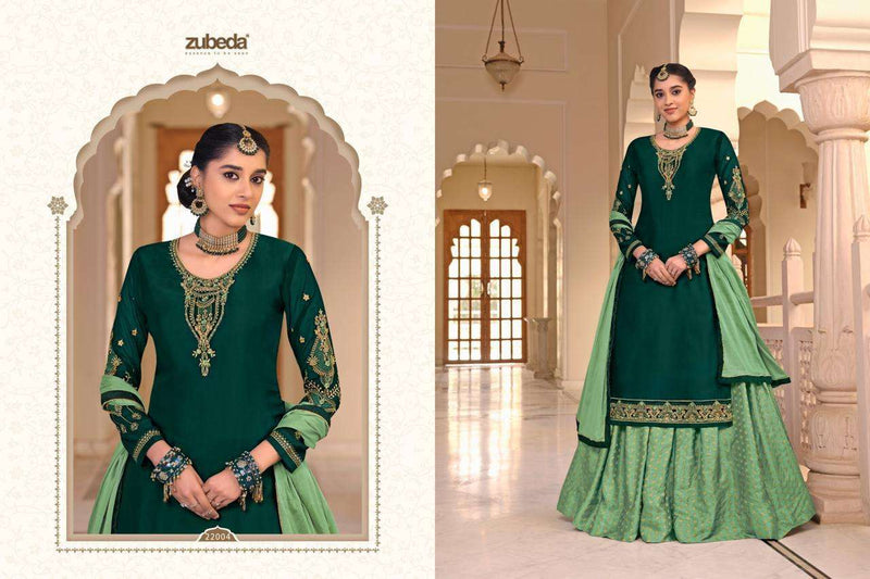 Zubeda Mishthi Vol 5 Satin Georgette Stylish Partywear Salwar Kameez