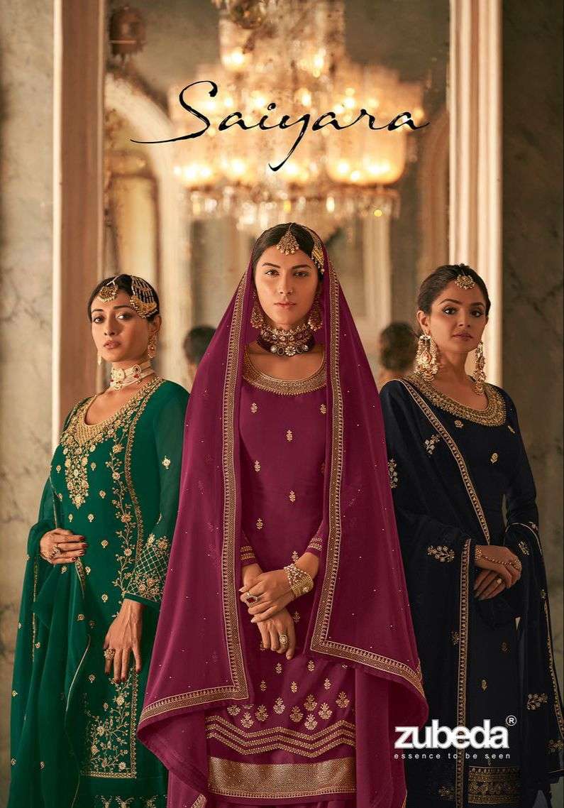 Zubeda Saiyara Georgette Designer Bridal Wear Salwar Kameez