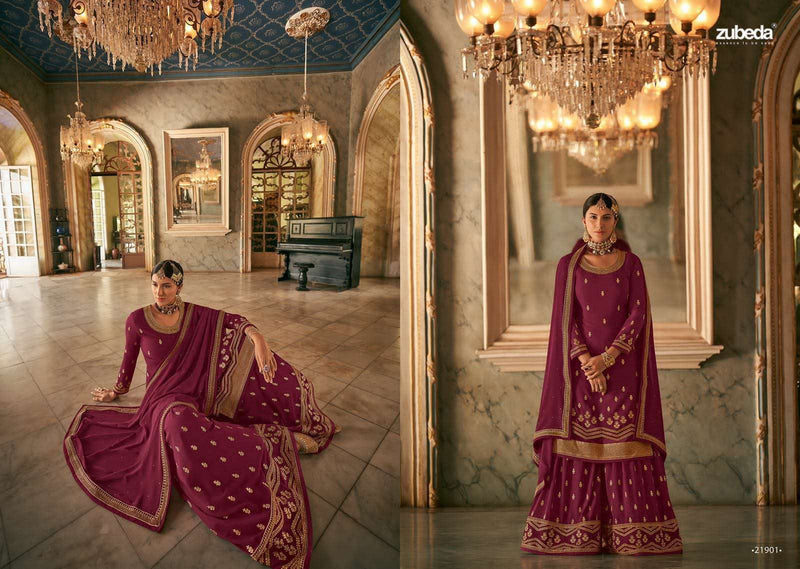 Zubeda Saiyara Georgette Designer Bridal Wear Salwar Kameez