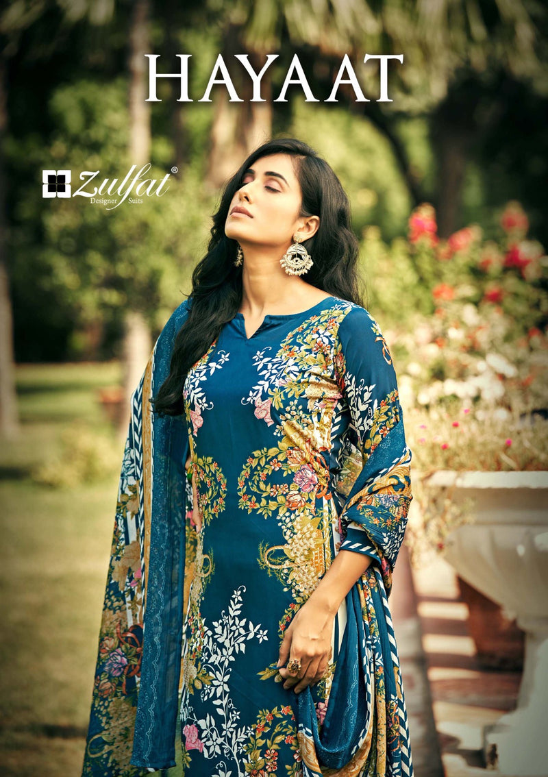 Zulfat Designer Suits Hayaat Pure Crepe Exclusive Digital Print Salwar Suit