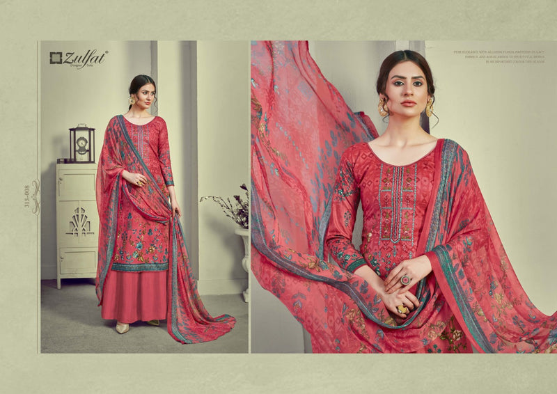 Zulfat Designer Suit Aakruti Cotton Digital Print With Fancy Embroidery Work Pakistani Salwar Suits