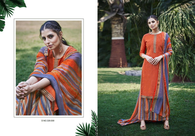 Zulfat Designer Suit Daisy Jam Jaquard Soft Cotton Kashmiri Style Work Salwar Kameez