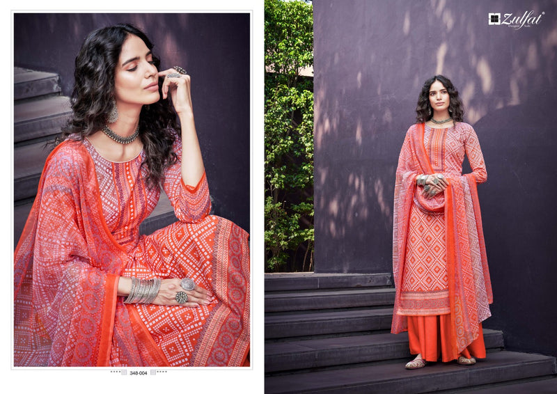 Zulfat Designer Suit Presents Summer Queen Pure Cotton Digital Printed Designer Casual Wear Fancy Salwar Suit