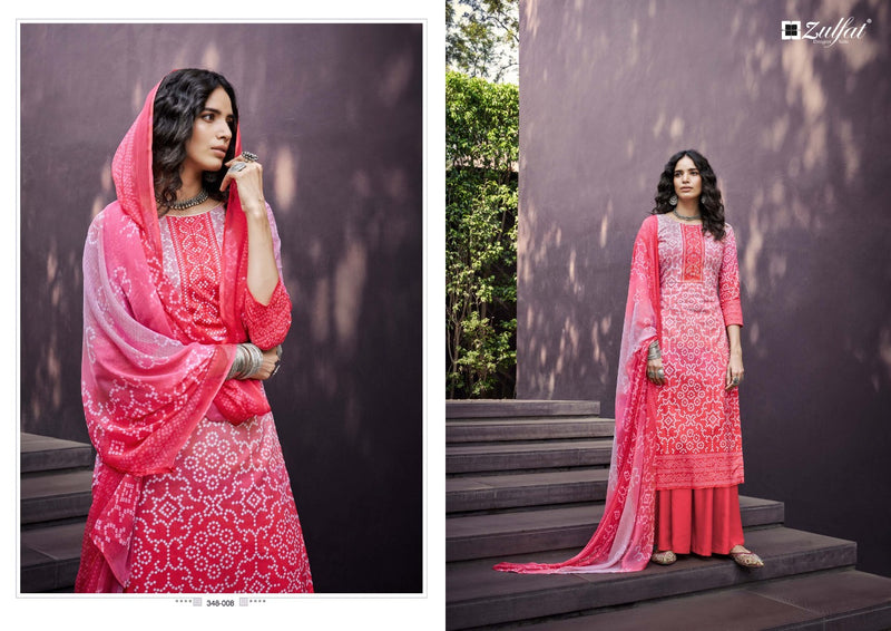 Zulfat Designer Suit Presents Summer Queen Pure Cotton Digital Printed Designer Casual Wear Fancy Salwar Suit