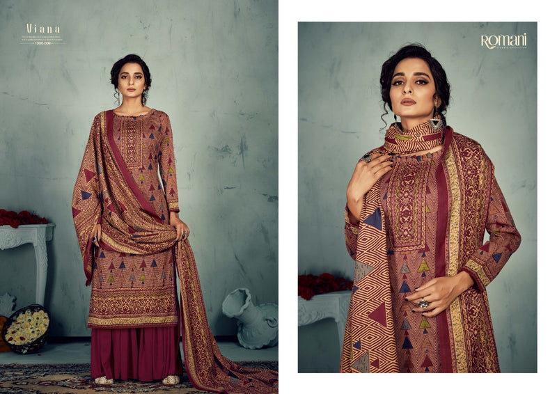 Zulfat Designer Suit Romani Viana Heavy Spun Digital Print With Swarosky Work Salwar Kameez