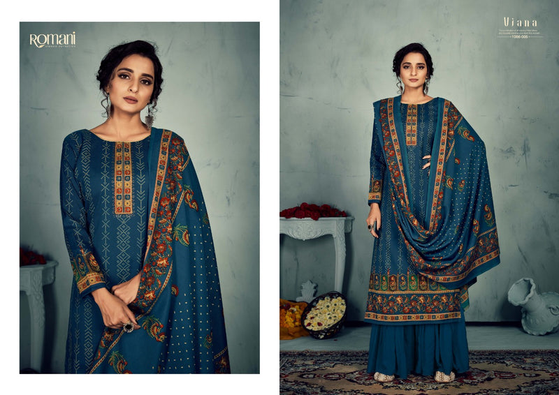 Zulfat Designer Suit Romani Viana Heavy Spun Digital Print With Swarosky Work Salwar Kameez