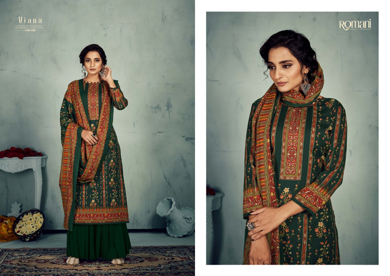 Zulfat Designer Suit Romani Viana Heavy Spun Digital Print With Swarosky Work Salwar Kameez