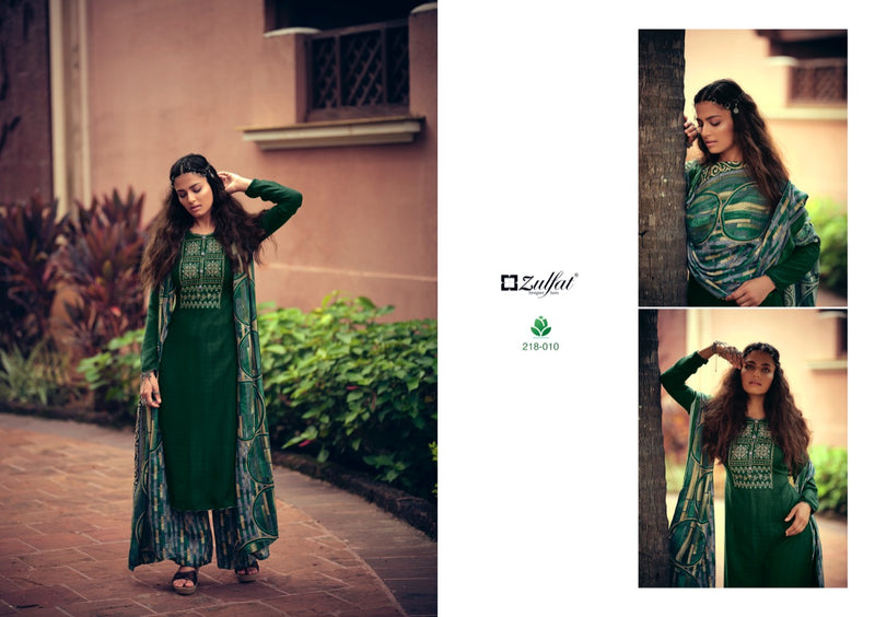 Zulfat Designer Suit Sohini Vol 3 Pure Pashmina Kashmiri Embroidery Work Salwar Kameez