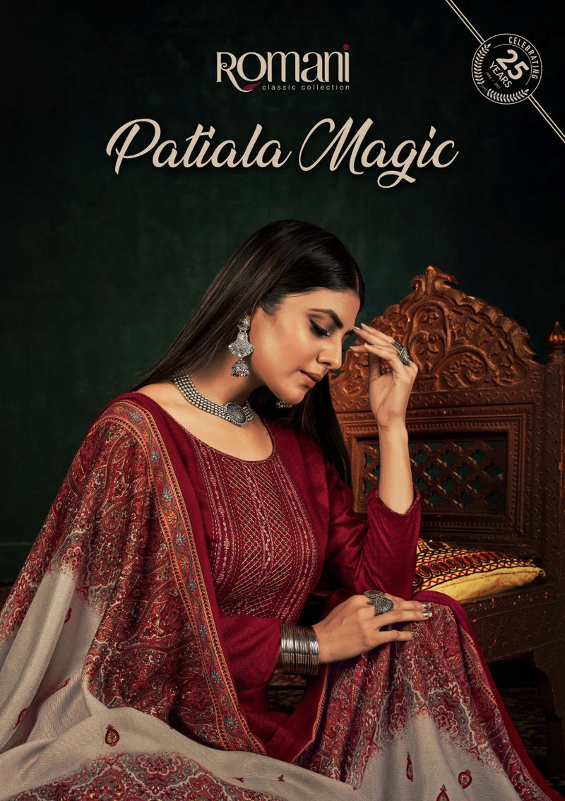 Zulfat Designer Suits Patiala Magic Pure Pashmina Print Heavy Embroidered Work Salwar Suit