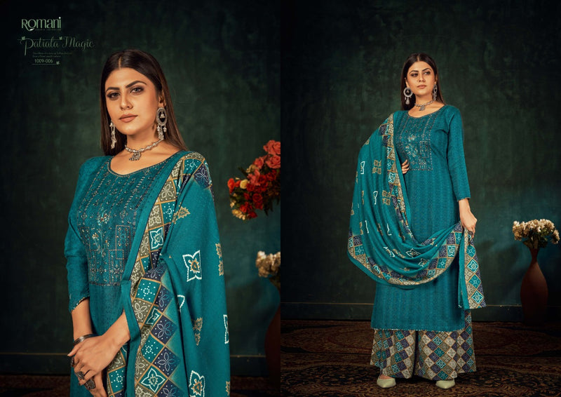 Zulfat Designer Suits Patiala Magic Pure Pashmina Print Heavy Embroidered Work Salwar Suit