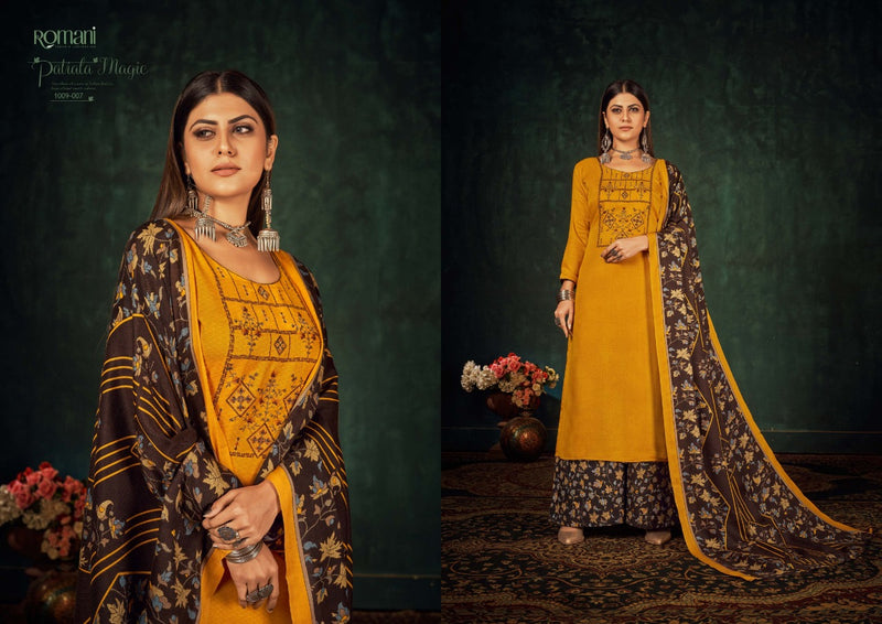 Zulfat Designer Suits Patiala Magic Pure Pashmina Print Heavy Embroidered Work Salwar Suit